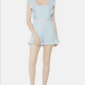 NWT BCBGeneration light wash romper shorts
